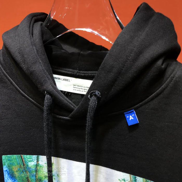 OffWhite男裝 19-20FW新款 最高品質 off男士連帽套頭黑色衛衣 男士秋季最新單品  tzy2365